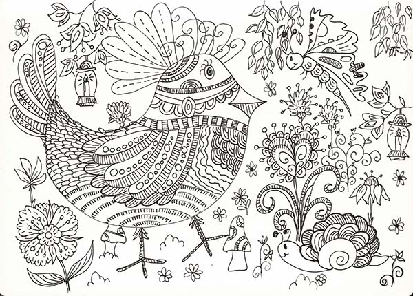 Bonus kleurplaat vogel